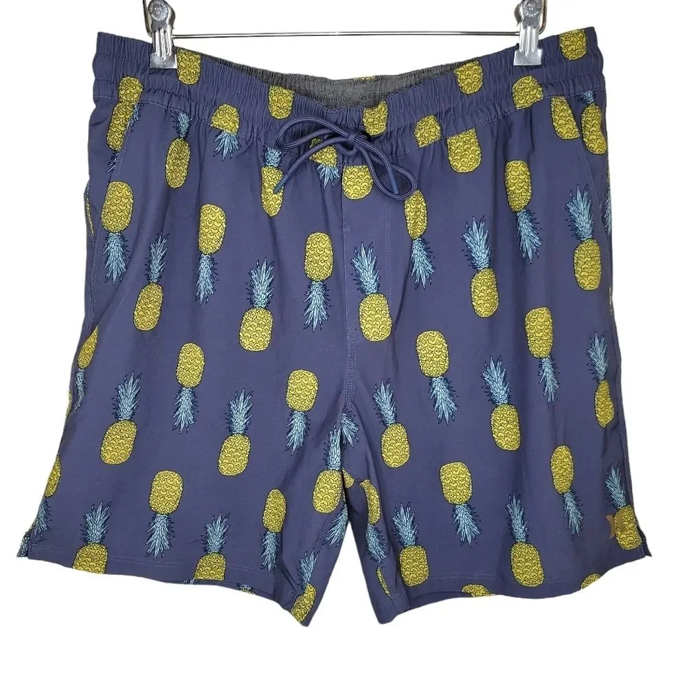 Hurley Men's pineapple swim trunks shorts size XL